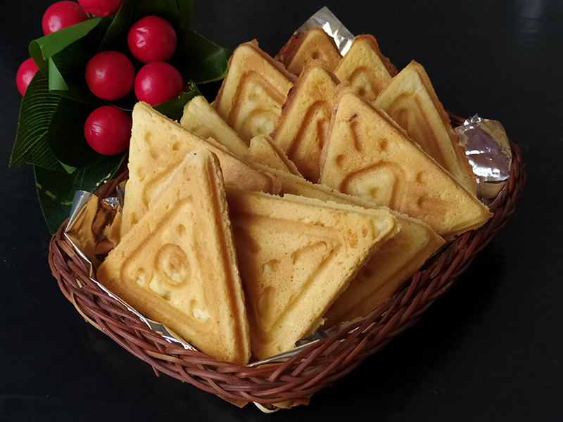Печенье домашнее треугольники форма